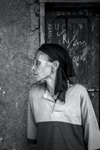 Portrait of an elderly woman in Ethiopia  