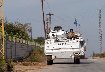 UN vehicle on patrol 
