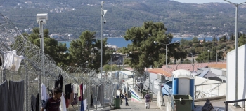 Refugee and Migrant families on Samos island, a location of Vathi reception centre in Greece