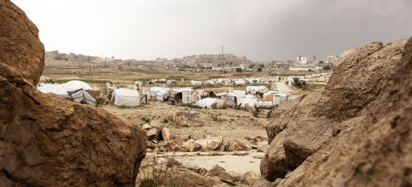 Campo per sfollati interni in Yemen 