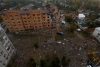 Un palazzo residenziale danneggiato a Mykolaiv