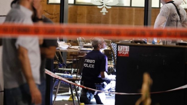  The area was busy with diners and shoppers when the attackers opened fire 