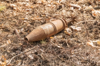 An old unexploded ordnance 