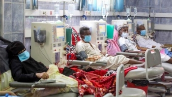 Coronavirus patients admitted to a hospital in Yemen