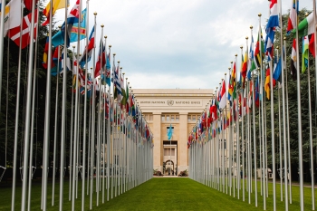 The Palace of Nations in Geneva, Switzerland 
