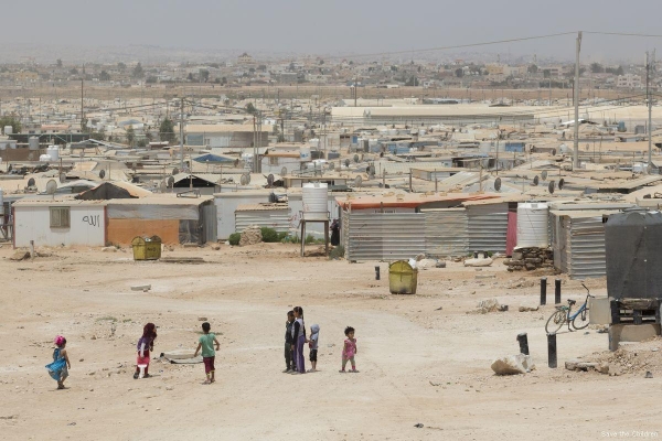 The Za’atari Refugee camp in Jordan that houses 80,000 Syrian refugees