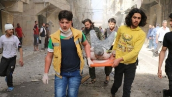 One Syrian has been wounded every 13 minutes on average over the past 48 hours, the UN said 