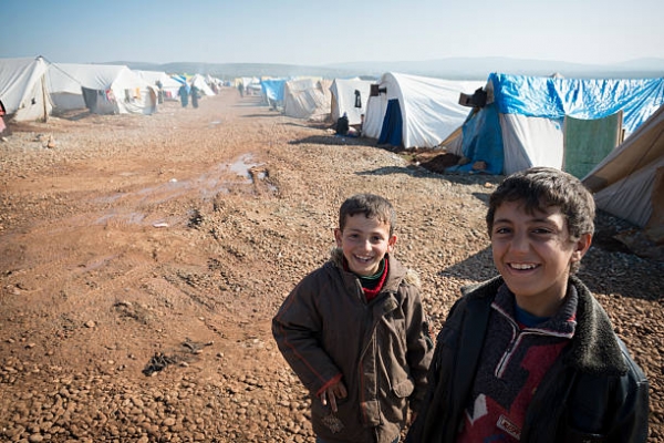Campo per sfollati ad Atmeh, Siria.
