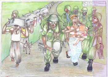 Disegno fatto da un ex bambino soldato dell&#039;Uganda